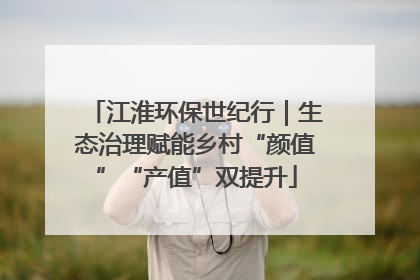 江淮环保世纪行｜生态治理赋能乡村“颜值”“产值”双提升
