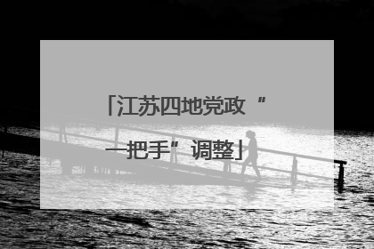 江苏四地党政“一把手”调整