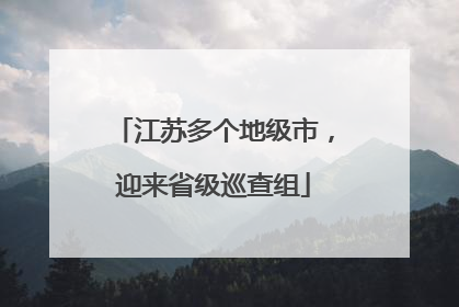 江苏多个地级市，迎来省级巡查组