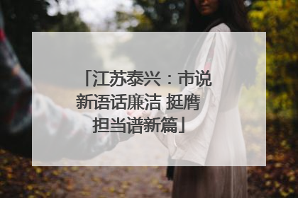 江苏泰兴：市说新语话廉洁 挺膺担当谱新篇