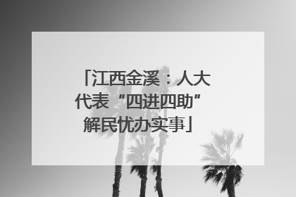 江西金溪：人大代表“四进四助”解民忧办实事