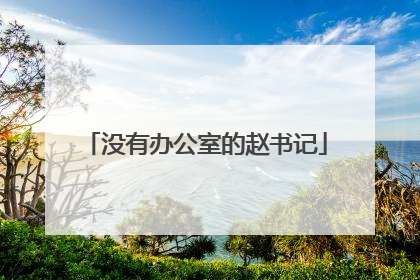 没有办公室的赵书记
