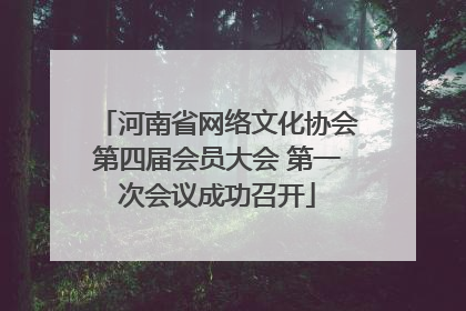河南省网络文化协会第四届会员大会 第一次会议成功召开