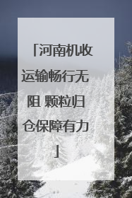 河南机收运输畅行无阻 颗粒归仓保障有力