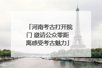 河南考古打开院门 邀请公众零距离感受考古魅力