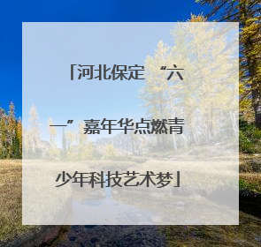 河北保定 “六一”嘉年华点燃青少年科技艺术梦