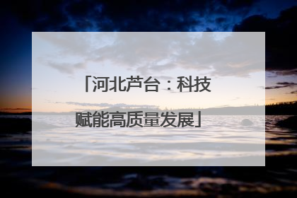 河北芦台：科技赋能高质量发展