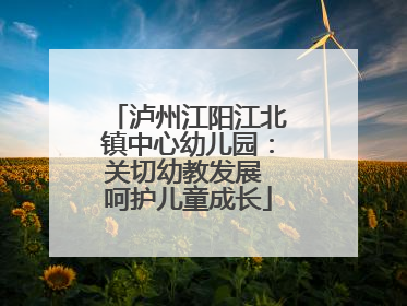泸州江阳江北镇中心幼儿园：关切幼教发展 呵护儿童成长