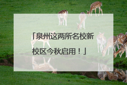 泉州这两所名校新校区今秋启用！