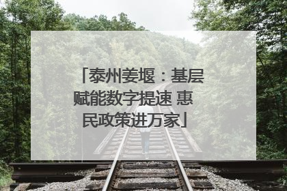 泰州姜堰：基层赋能数字提速 惠民政策进万家