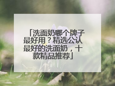 洗面奶哪个牌子最好用？精选公认最好的洗面奶，十款精品推荐
