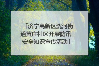 济宁高新区洸河街道黄庄社区开展防汛安全知识宣传活动