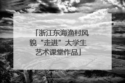 浙江东海渔村风貌“走进”大学生艺术课堂作品