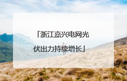 浙江嘉兴电网光伏出力持续增长