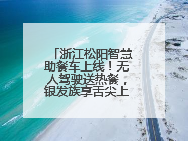 浙江松阳智慧助餐车上线！无人驾驶送热餐，银发族享舌尖上的科技关怀