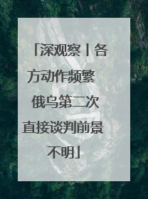 深观察丨各方动作频繁  俄乌第二次直接谈判前景不明