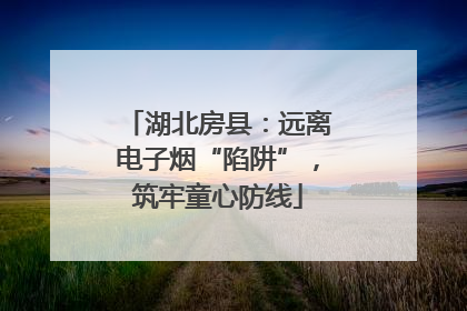 湖北房县：远离电子烟“陷阱”，筑牢童心防线