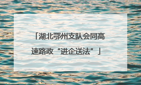 湖北鄂州支队会同高速路政“进企送法”