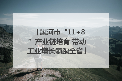 漯河市“11+8”产业链培育 带动工业增长领跑全省