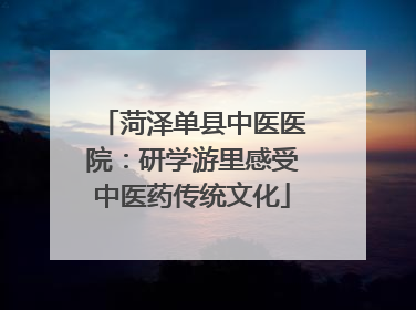 菏泽单县中医医院：研学游里感受中医药传统文化