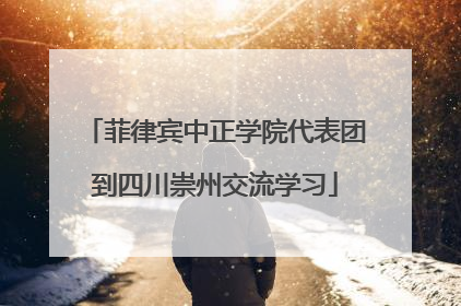 菲律宾中正学院代表团到四川崇州交流学习