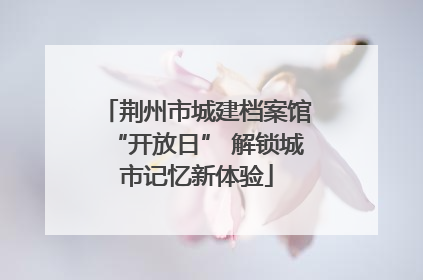 荆州市城建档案馆“开放日” 解锁城市记忆新体验