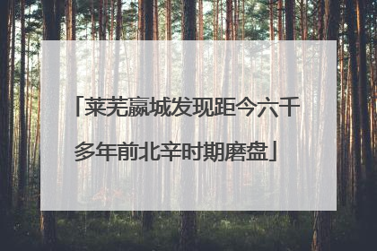 莱芜嬴城发现距今六千多年前北辛时期磨盘