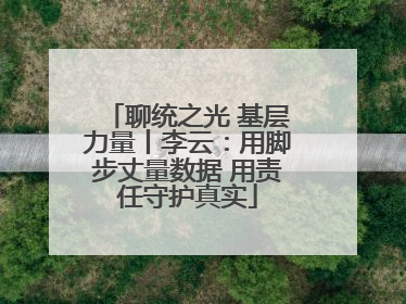 聊统之光 基层力量丨李云：用脚步丈量数据 用责任守护真实