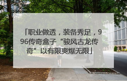 职业做透，装备秀足，996传奇盒子“骏风古龙传奇”以有限爽爆无限