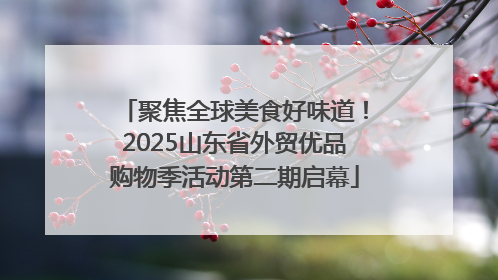 聚焦全球美食好味道！2025山东省外贸优品购物季活动第二期启幕