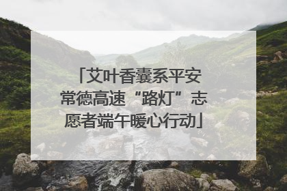 艾叶香囊系平安 常德高速“路灯”志愿者端午暖心行动