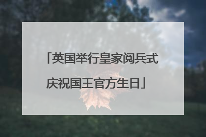 英国举行皇家阅兵式庆祝国王官方生日