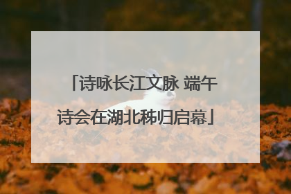诗咏长江文脉 端午诗会在湖北秭归启幕