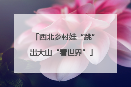 西北乡村娃“跳”出大山“看世界”