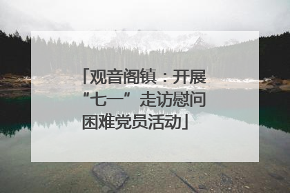 观音阁镇：开展“七一”走访慰问困难党员活动