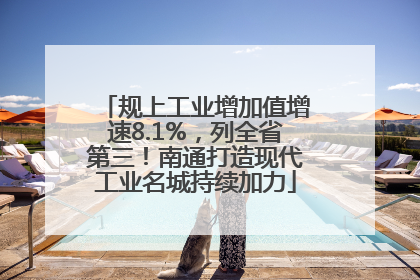 规上工业增加值增速8.1%，列全省第三！南通打造现代工业名城持续加力