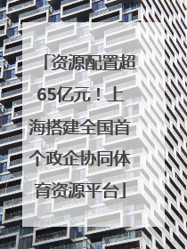 资源配置超65亿元！上海搭建全国首个政企协同体育资源平台