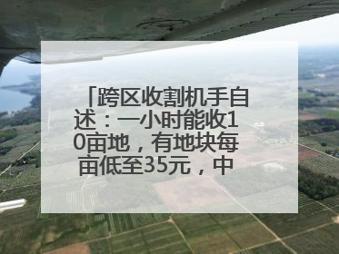 跨区收割机手自述：一小时能收10亩地，有地块每亩低至35元，中午基本不吃饭