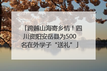 跨越山海寄乡情！四川资阳安岳县为500名在外学子“送礼”