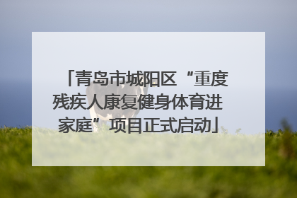青岛市城阳区“重度残疾人康复健身体育进家庭”项目正式启动