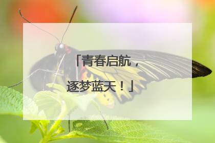 青春启航，逐梦蓝天！