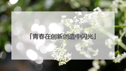 青春在创新创造中闪光