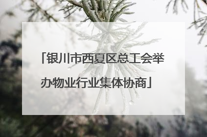 银川市西夏区总工会举办物业行业集体协商