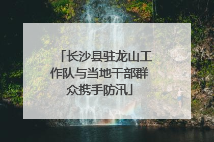 长沙县驻龙山工作队与当地干部群众携手防汛
