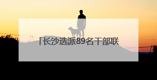 长沙选派89名干部联点服务高能级科创平台