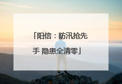 阳信：防汛抢先手 隐患全清零