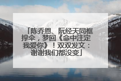 陈乔恩、阮经天同框撑伞，梦回《命中注定我爱你》！双双发文：谢谢我们都没变