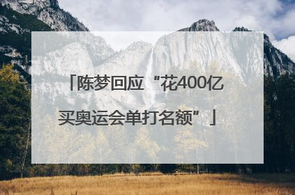 陈梦回应“花400亿买奥运会单打名额”