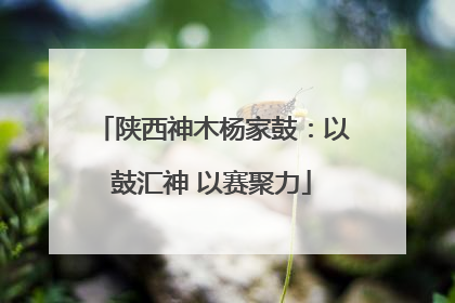 陕西神木杨家鼓：以鼓汇神 以赛聚力