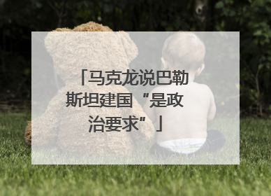 马克龙说巴勒斯坦建国“是政治要求”